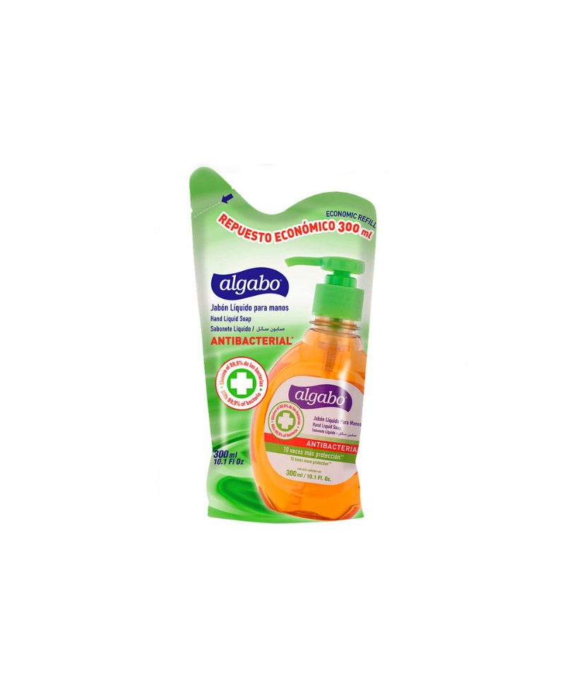 Jabon Liquido Algabo Antibacterial 300 Ml